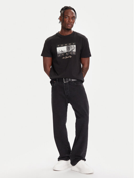 Tommy Jeans Tommy Jeans Camiseta DM0DM22464 Negro Regular Fit