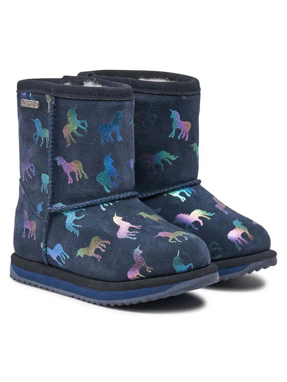 EMU Australia Škornji za sneg EMU Australia Rainbow Unicorn Brumby K12373 Mornarsko modra