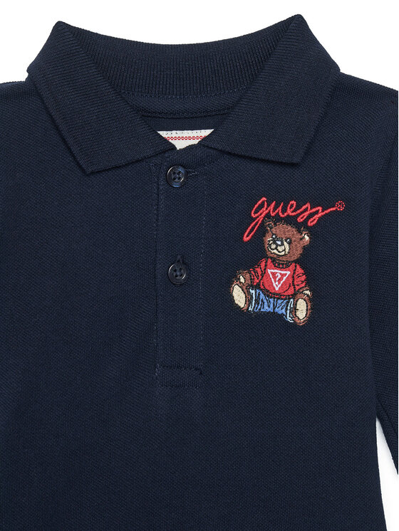 Guess Guess Поло N5YP00 KADZ4 Cиній Regular Fit