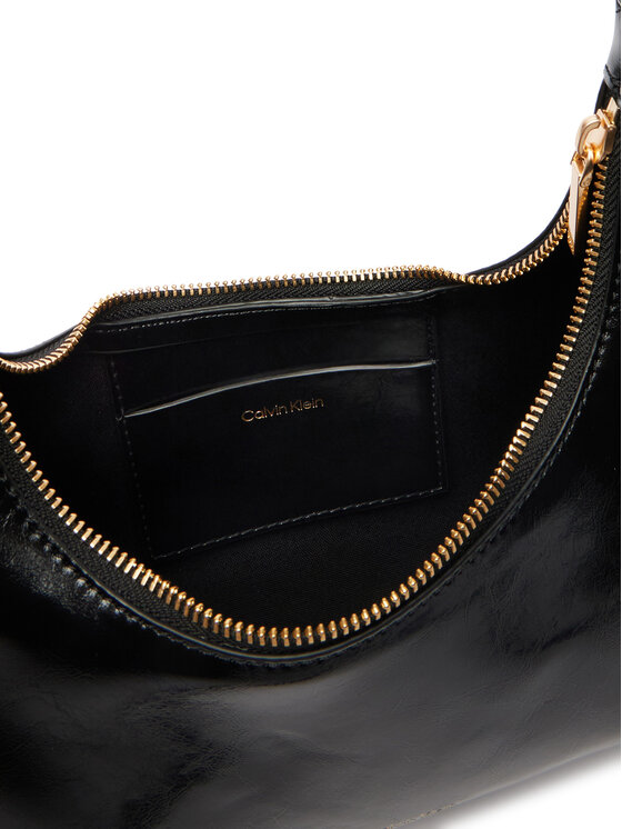 Calvin Klein Kabelka Calvin Klein Foil Logo Glossy LV04F3737G Čierna
