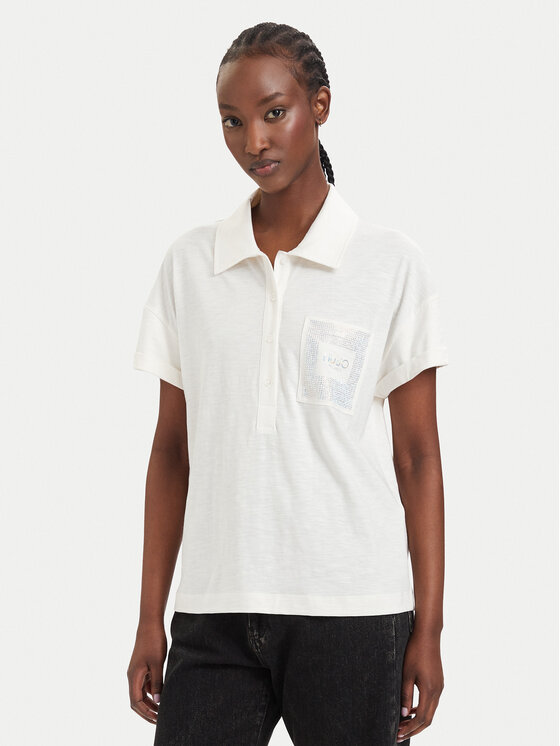 Liu Jo Sport Liu Jo Sport Polo TA6159 JS870 Crema Regular Fit
