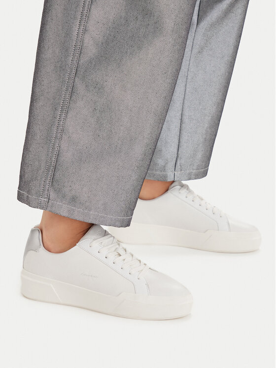 Calvin Klein Αθλητικά Calvin Klein Chunky Cupsole Lace Up Lth Met YW0YW01948 Λευκό