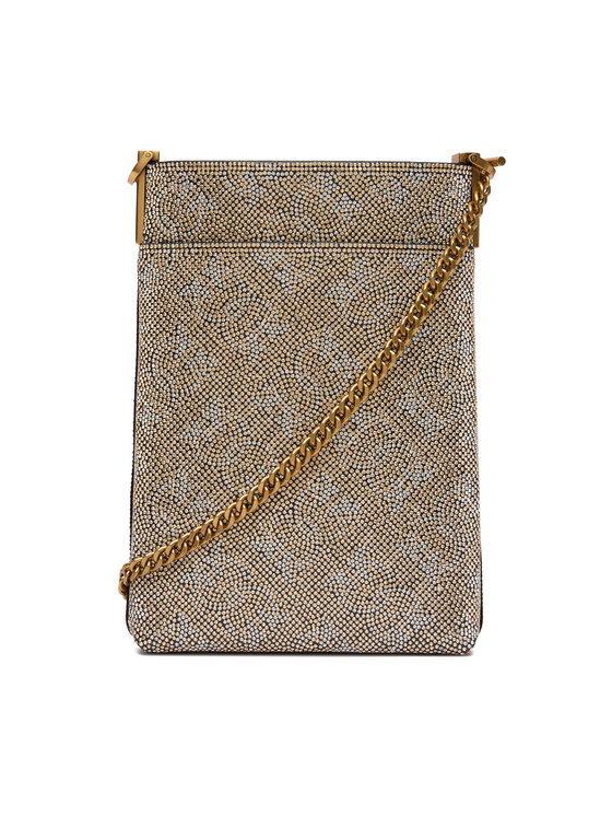 PINKO Telefona somiņa PINKO Phone Case Monogram Full Strass AI 25-26 PCPL 105358 A20D Zelta