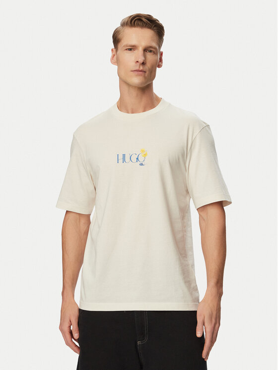 HUGO HUGO Póló Nulaxo 50560093 Fehér Regular Fit