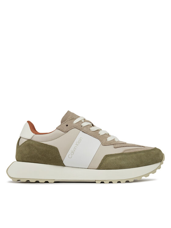 Calvin Klein Αθλητικά Calvin Klein Low Top Lace Up Mix HM0HM00497 Χακί