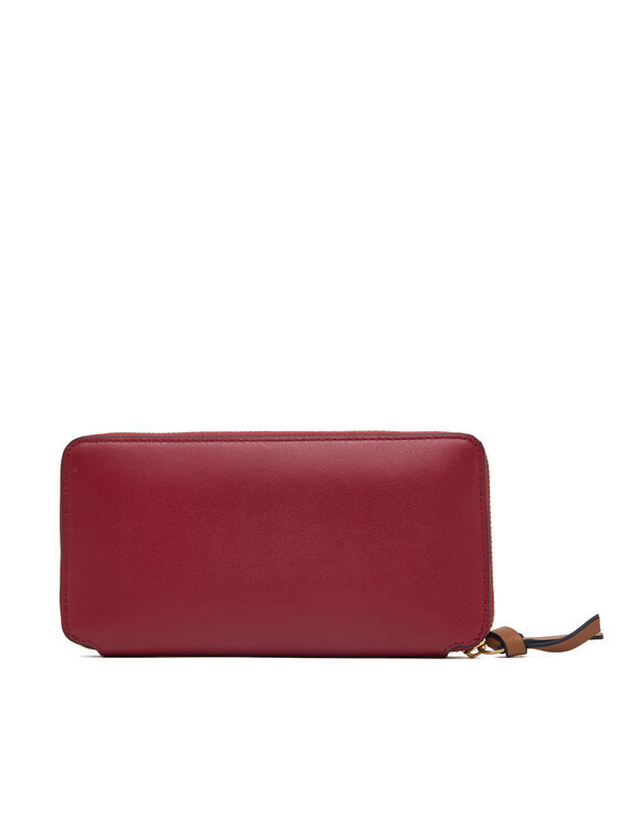 Tommy Hilfiger Portofel Tommy Hilfiger Th Leather Lrg Za Wallet AW0AW18941 Roșu