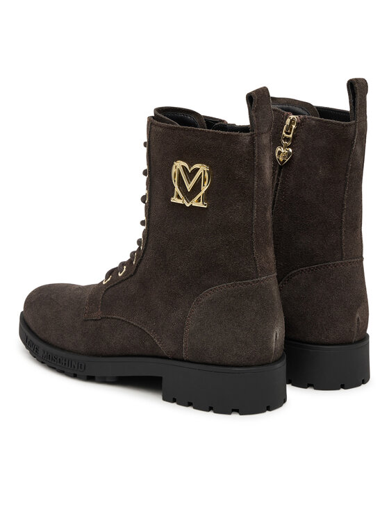 LOVE MOSCHINO Šnurovacia obuv LOVE MOSCHINO JA24254G0NIG0313 Hnedá