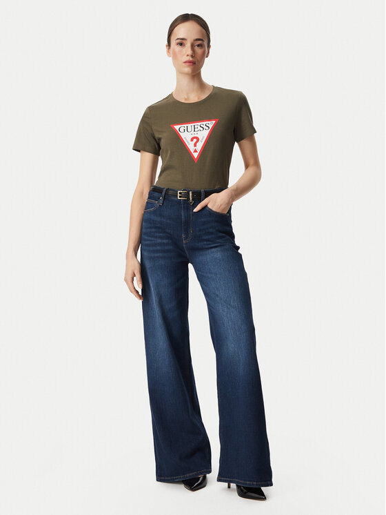 Guess Guess Camiseta W1YI1B I3Z14 Caqui Regular Fit
