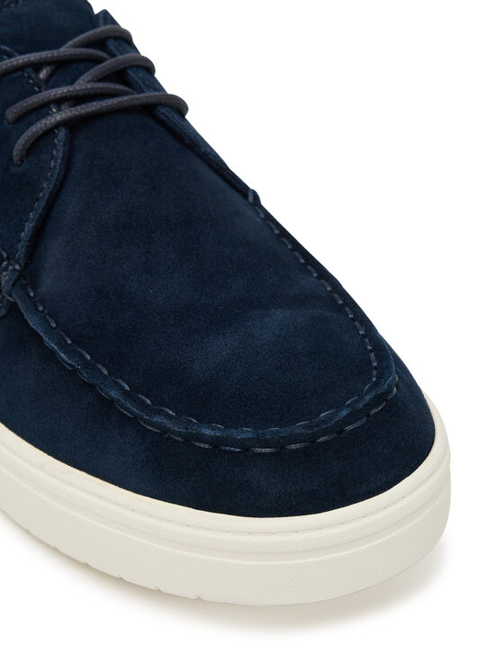 Tommy Hilfiger Īsi apavi Tommy Hilfiger Casual Suede Stitch Toe Hybrid FM0FM05707 Tumši zils