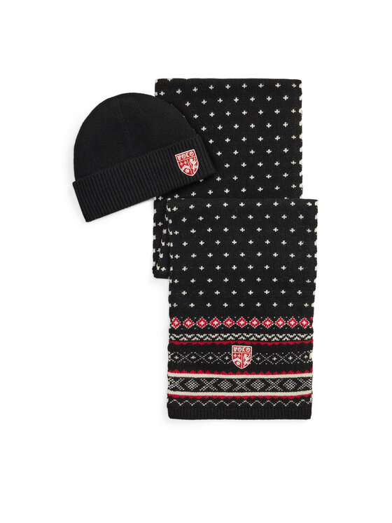 Polo Ralph Lauren Set čiapka a šál Polo Ralph Lauren 449P20316001 Čierna