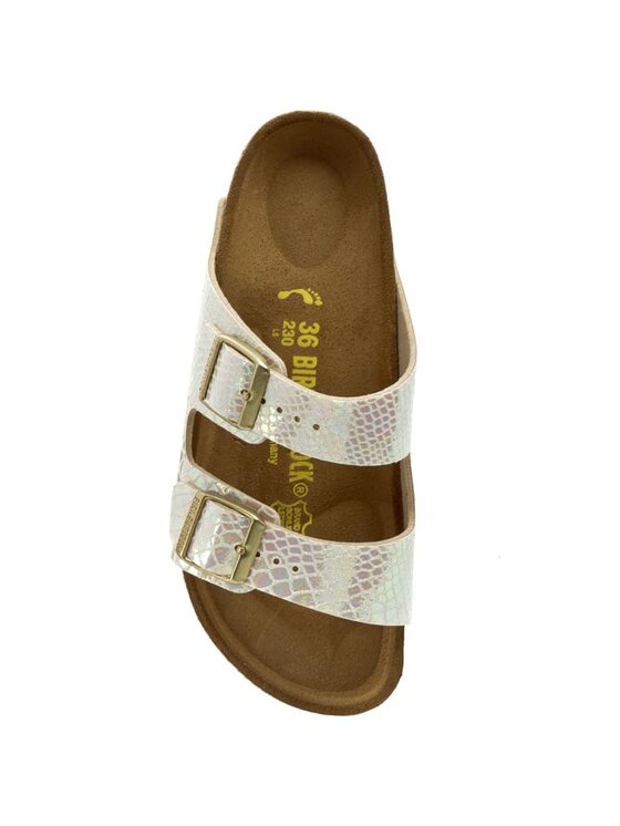 Birkenstock Șlapi Birkenstock Arizona 0057623 Shiny Snake Cream