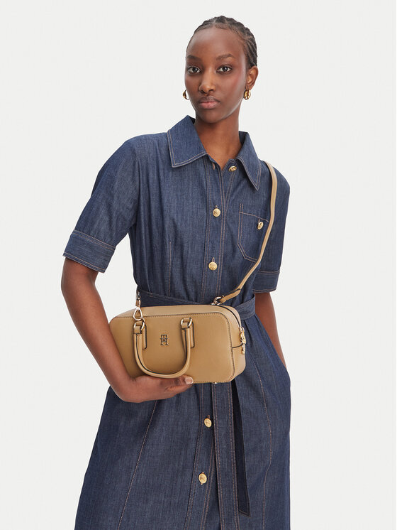 Tommy Hilfiger Ročna torba Tommy Hilfiger Th Daily Crossover AW0AW18378 Rjava