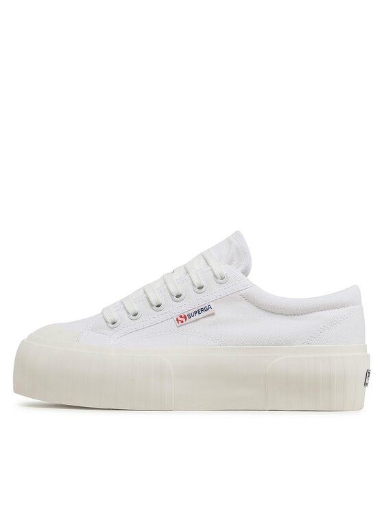 Superga Trampki Superga Stripe Platform 2631 S5111SW Biały