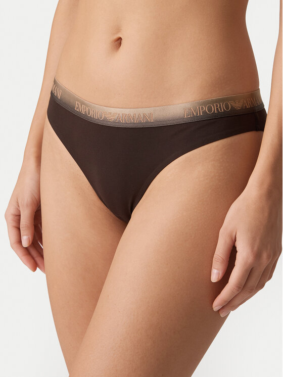 Emporio Armani Underwear Emporio Armani Underwear Σετ βραζιλιάνικα σλιπ EW000402 AF25572 U6279 Σκούρο καφέ
