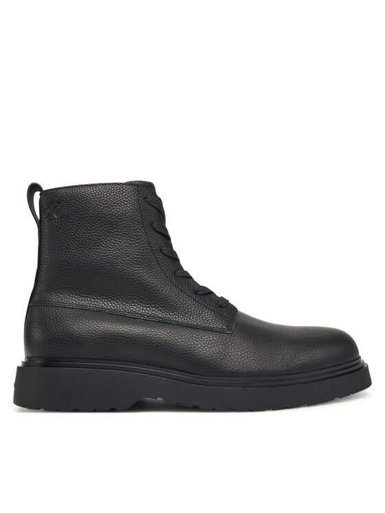 Calvin Klein Trzewiki Calvin Klein Combat Ess Lace Up Zip Boot Lth YM0YM01373 Czarny