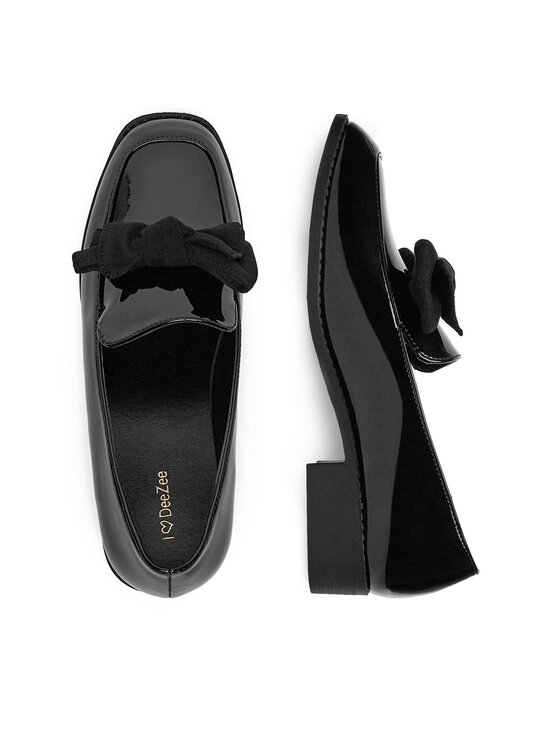 DeeZee Čevlji brez vezalk DeeZee SQ873-1-BLACK PAT Črna