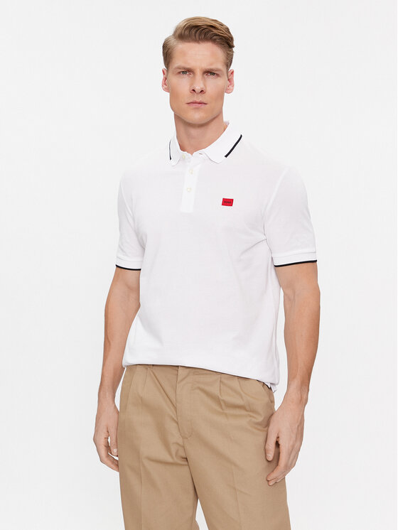 HUGO Hugo Polo majica Deresino232 50490775 Bela Slim Fit