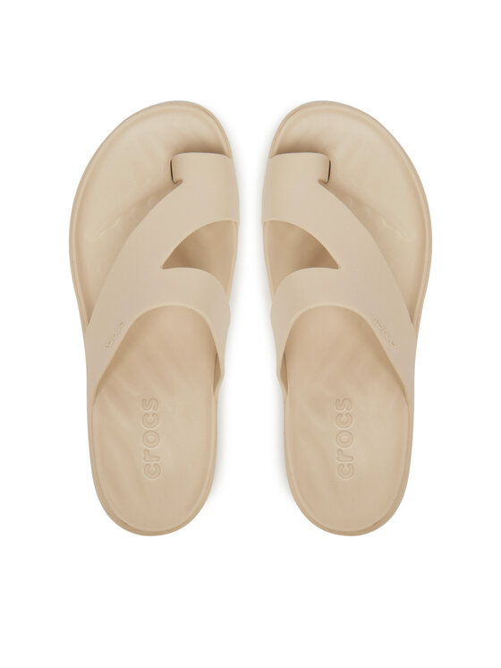 Σαγιονάρες Crocs Getaway Platform Toe Loop 210834 Μπεζ
