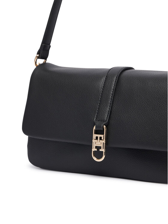 Tommy Hilfiger Τσάντα Tommy Hilfiger Th Libre Conv Flap Crossover AW0AW19195 Μαύρο