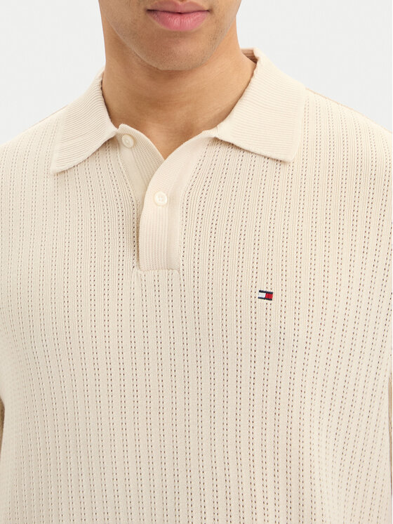 Tommy Hilfiger Tommy Hilfiger Polo marškinėliai MW0MW42770 Kreminė Regular Fit