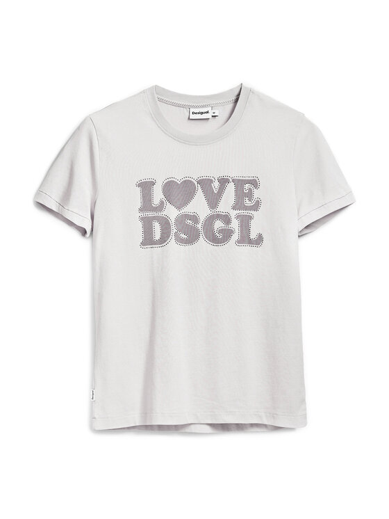 Desigual Desigual Футболка Love Dsgl 25SWTK10 Сірий Regular Fit