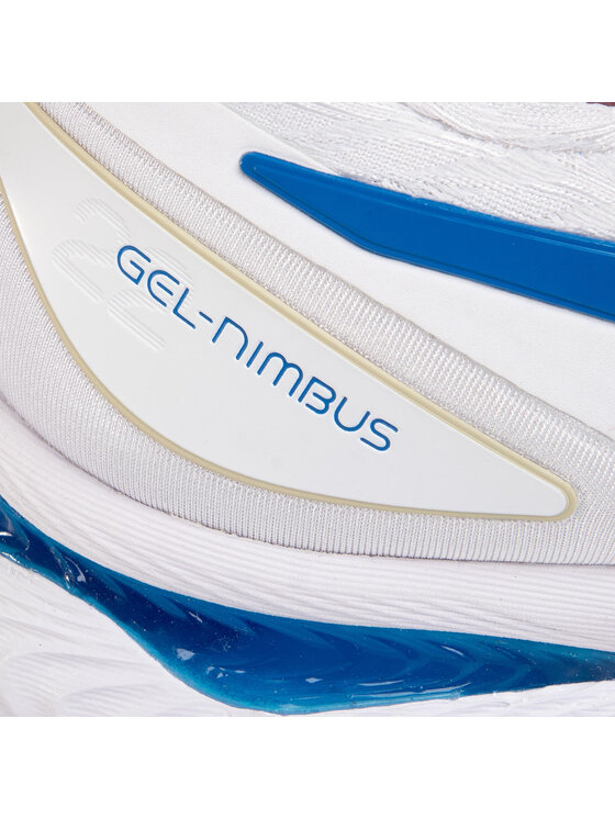 asics gel nimbus 22 white electric blue