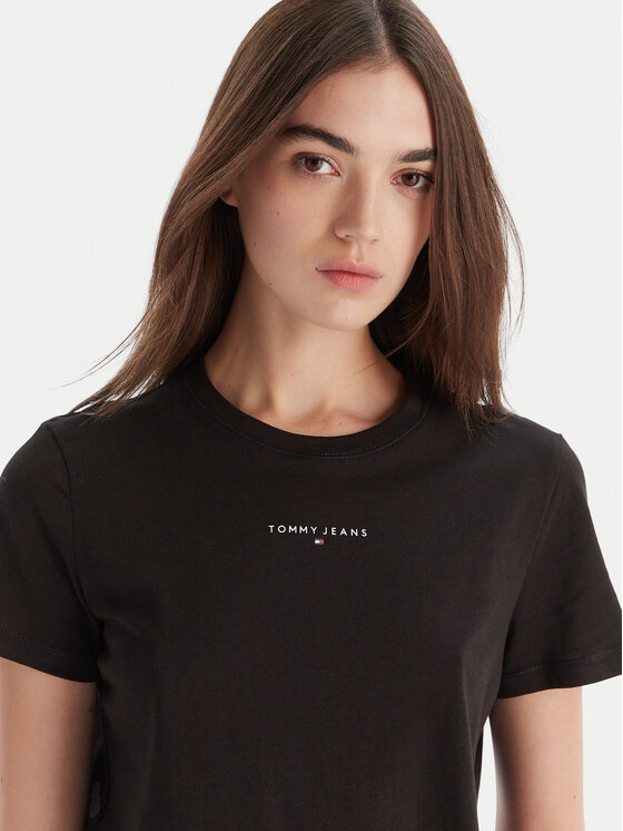 Tommy Jeans Tommy Jeans Camiseta Linear DW0DW21964 Negro Regular Fit
