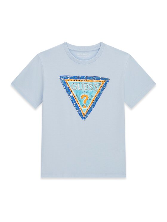 Guess Guess Camiseta L6GI00 K8HM4 Celeste Regular Fit