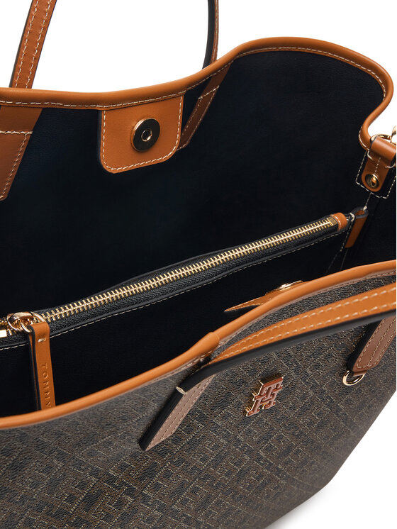 Tommy Hilfiger Kabelka Tommy Hilfiger Th Monoplay Satchel AW0AW19173 Černá