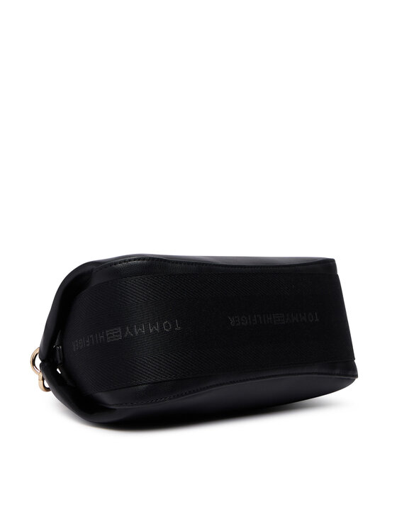 Tommy Hilfiger Geantă Tommy Hilfiger Th Logotape Mini Satchel AW0AW18743 Negru