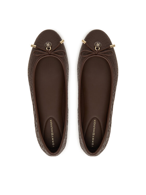 Tommy Hilfiger Bailarinas Tommy Hilfiger Th Charm Monogram Ballerina FW0FW09683 Marrón