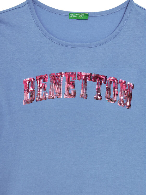United Colors Of Benetton United Colors Of Benetton Póló 3I1XC10P1 Kék Regular Fit