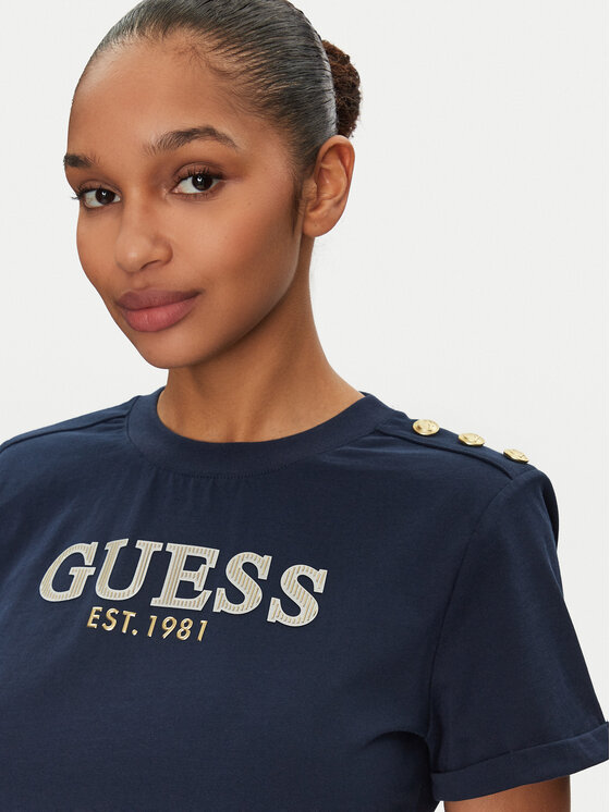 Guess Guess Футболка W5GI15 K8FQ4 Cиній Regular Fit