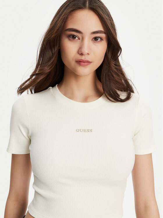 Guess Guess Футболка V5YP08 K8RT2 Білий Slim Fit