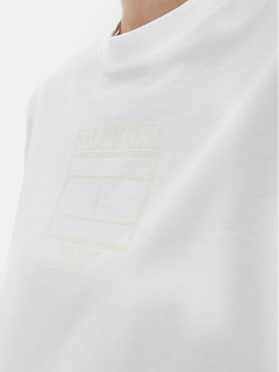 Tommy Hilfiger Tommy Hilfiger T-shirt WW0WW45525 Bijela Relaxed Fit
