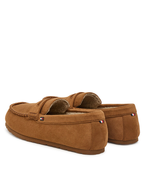 Tommy Hilfiger Papuče Tommy Hilfiger Hilfiger Driver House Shoe FM0FM06012 Svijetlo smeđa