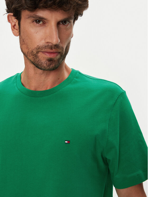 Tommy Hilfiger Tommy Hilfiger Camiseta Ess Seasonal MW0MW39995 Verde Regular Fit