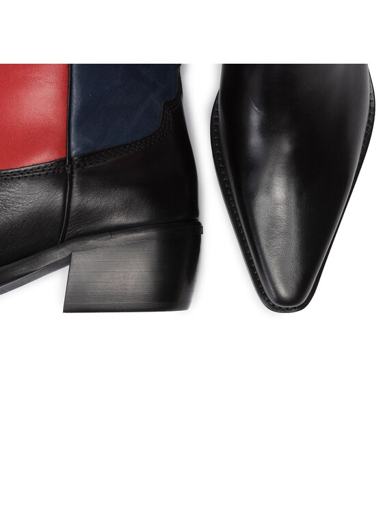 Tommy Jeans Īsie zābaki Tommy Jeans Heritage Cowboy Boot EN0EN000621 Melns