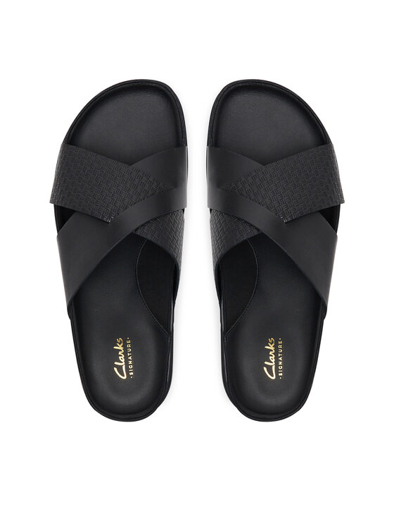 Clarks Шльопанці Clarks Torford Cross 26181382 Чорний