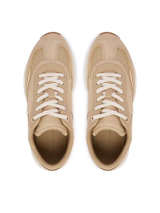 Tommy Hilfiger Sportcipők Tommy Hilfiger Th Modern Sporty Runner Leather FW0FW09590 Bézs