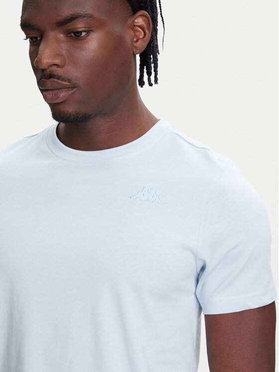 Kappa Kappa Футболка Logo Korpo Cafers 304J150 Блакитний Slim Fit