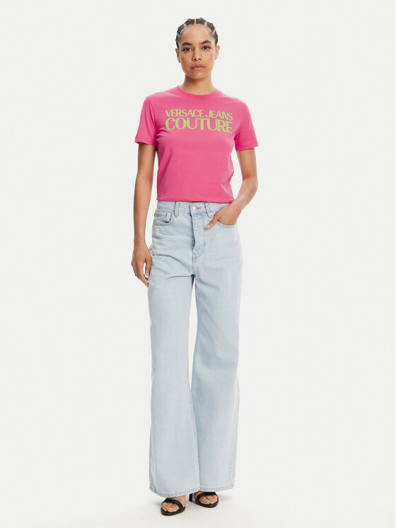 Versace Jeans Couture Versace Jeans Couture Футболка 78HAHE05 Рожевий Regular Fit