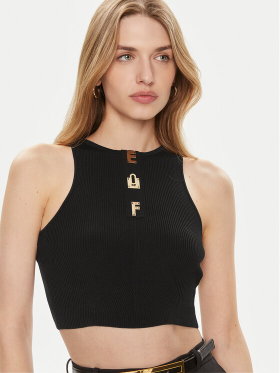Elisabetta Franchi Elisabetta Franchi Top TK-06B-42E2 Nero Slim Fit