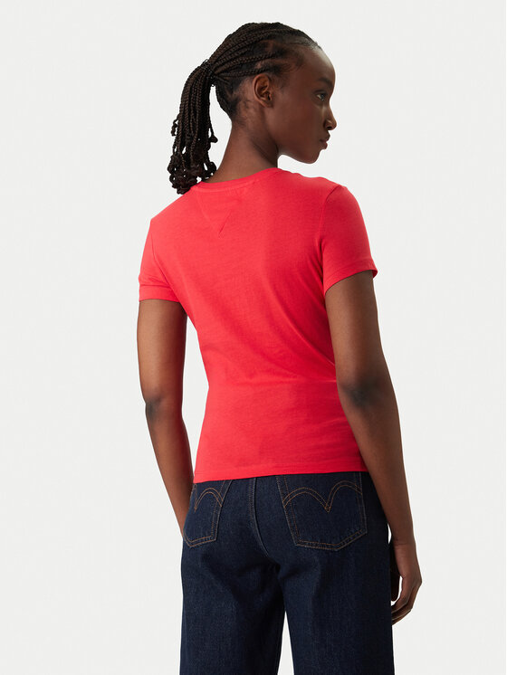Tommy Jeans Tommy Jeans Camiseta DW0DW20459 Rojo Slim Fit