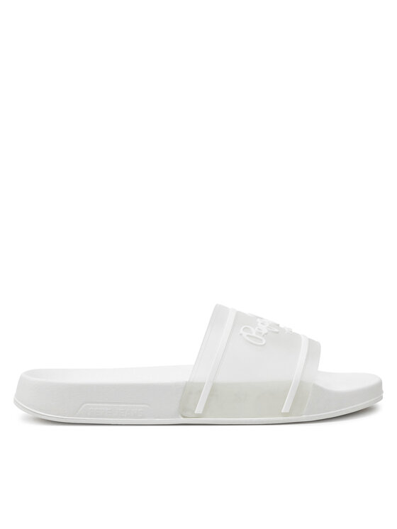 Pepe Jeans Šlepetės Pepe Jeans Slider Translucent W PLS70147 Balta