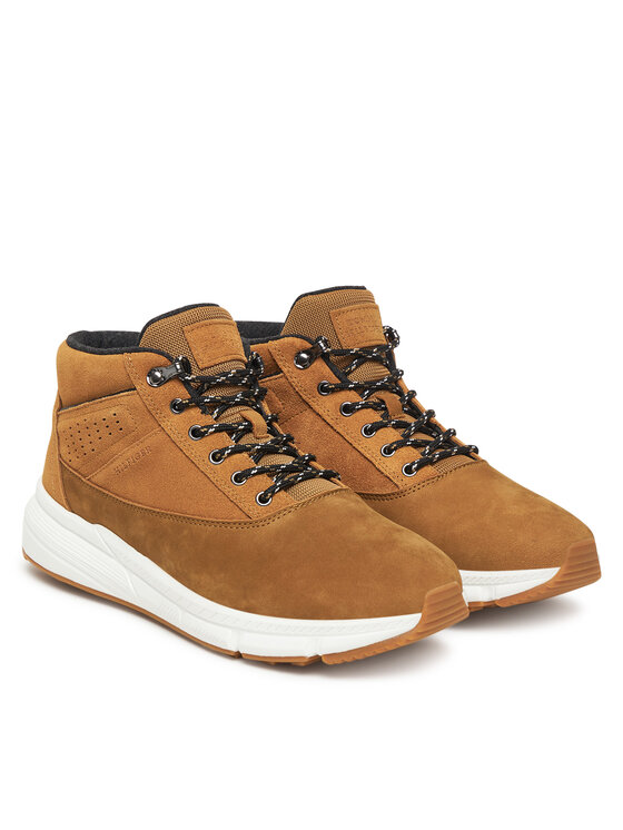 Tommy Hilfiger Trzewiki Tommy Hilfiger Hilfiger W Nbk Sde Hybrid Boot FM0FM05609 Brązowy