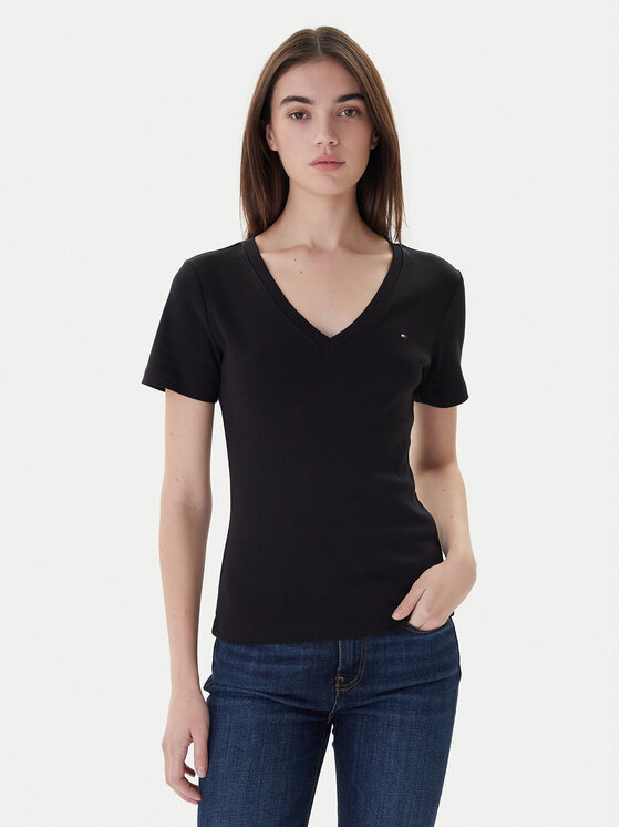 Tommy Hilfiger Tommy Hilfiger T-shirt New Cody WW0WW40584 Nero Slim Fit