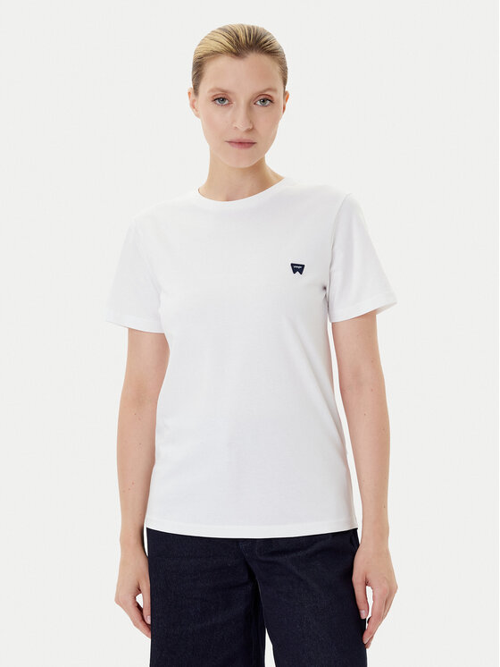 Wrangler Wrangler Camiseta Sign Off 112373024 Blanco Slim Fit