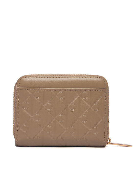 Calvin Klein Cartera Calvin Klein Emblem Aop Embossed Zip Around LV04F1081G Beis