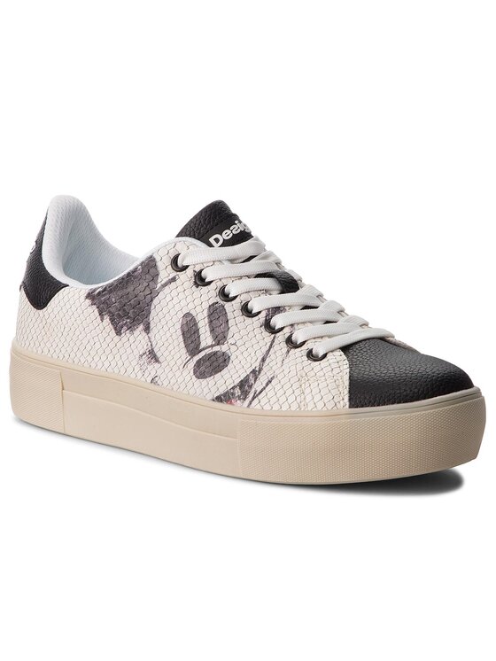 Desigual Снікерcи Desigual Star Mickey 18WSKP16 Білий